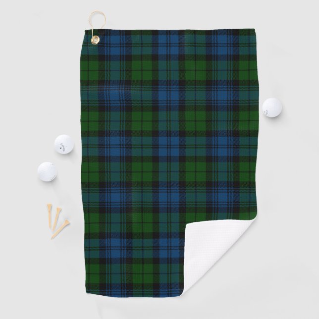 Toalla De Golf Plaid Clan Campbell Militar Blue Green Tartán (In situ)