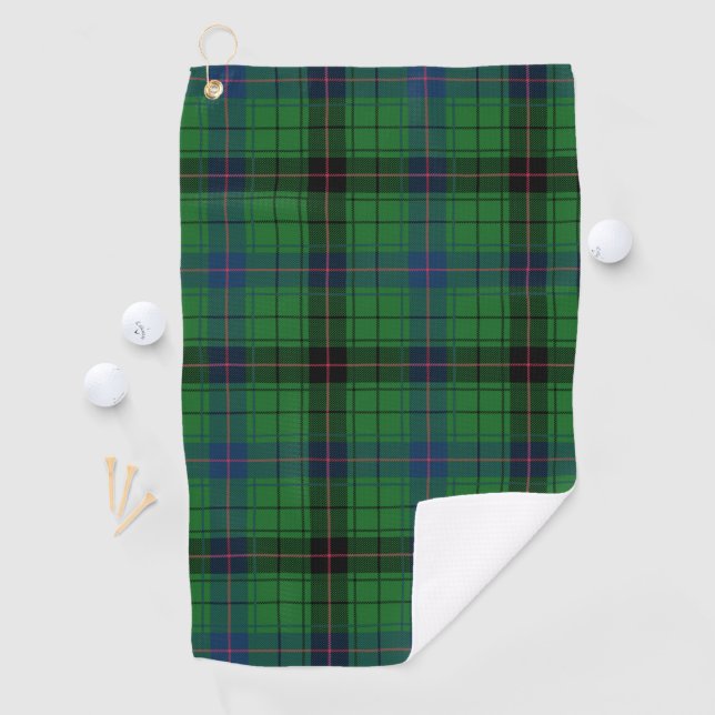 Toalla De Golf Plaid Clan Davidson Blue Green Black Check Tartán (In situ)