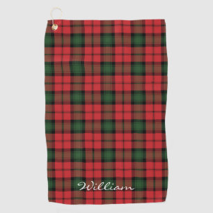 Toalla De Golf Plaid Clan Kerr Red Green Tartán Personalizado