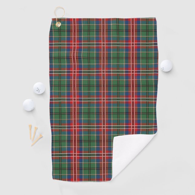 Toalla De Golf Plaid Clan MacCulloch Red Green Blue Check Tartán (In situ)