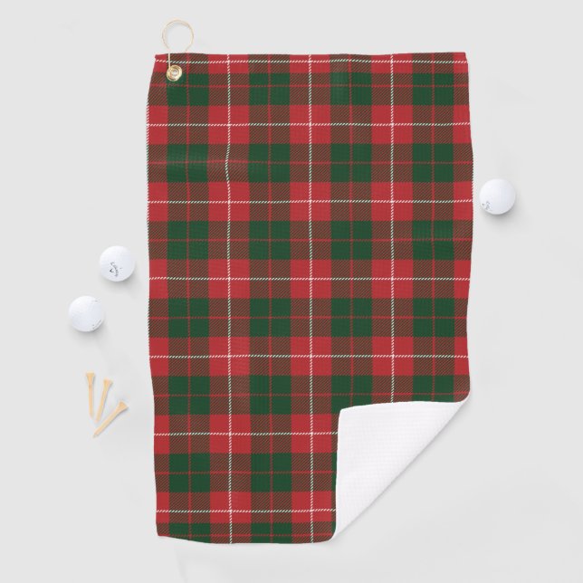 Toalla De Golf Plaid Clan MacKinnon Red Green Check Tartán (In situ)
