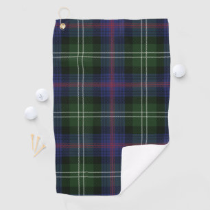 Toalla De Golf Plaid Clan Sutherland Purple Black Check Tartán
