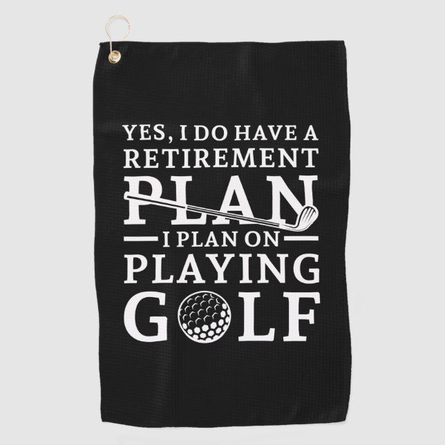 Toalla De Golf Plan de retiro Golf (Anverso)
