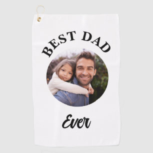 Toalla De Golf Plantilla de fotografía personalizada de Best Dad