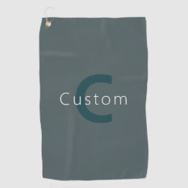 Toalla De Golf Plantilla de monograma de Personalizable elegante