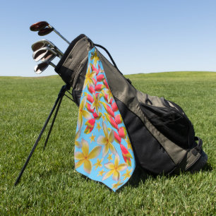 Toalla De Golf Plumeria Heliconia
