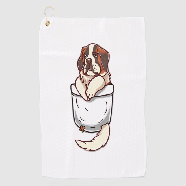 Toalla De Golf Pocket St Bernard Puppy (Anverso)