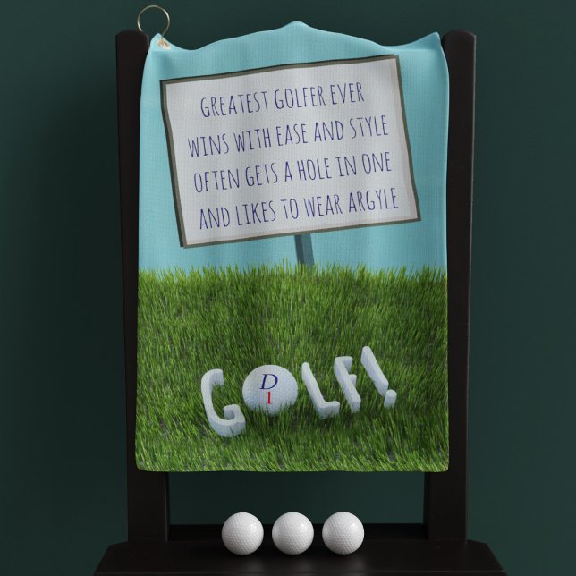 Toalla De Golf Poema divertidísimo más grande de Golfer jamás mon (Subido por el creador)