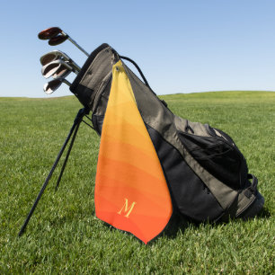 Toalla De Golf Polígono Amarillo Y Naranja