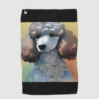 Toalla de golf Poodle Watercolor