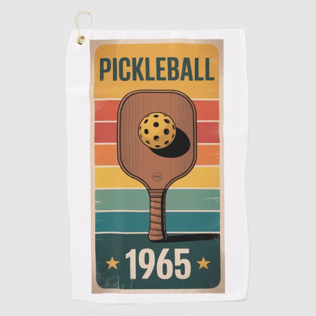 Toalla De Golf Poster De Paddle Para Los Fans Del Pickleball Clas (Anverso)
