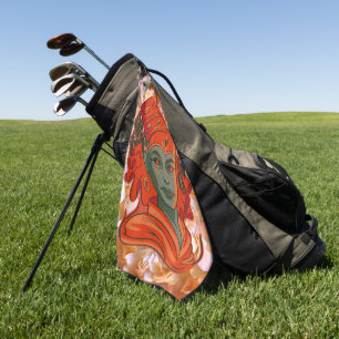 Toalla De Golf Potenciando a la diosa arte Fortaleza espiritual f