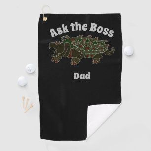 Toalla De Golf Pregúntale al bedor de la tortuga de papá