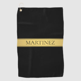 Toalla De Golf Presentación sofisticada | Faux Gold y Black