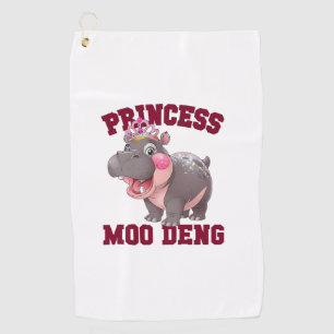 Toalla De Golf PRINCESO ADorable MOO DENG Baby Hippo Chica Dabbin