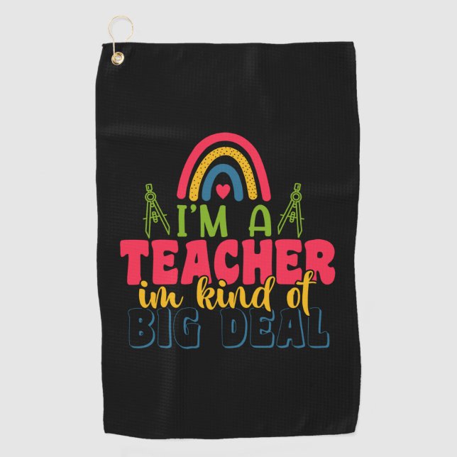 Toalla De Golf Profesora de Regalos | Soy Un Profesor En Cierto M (Anverso)