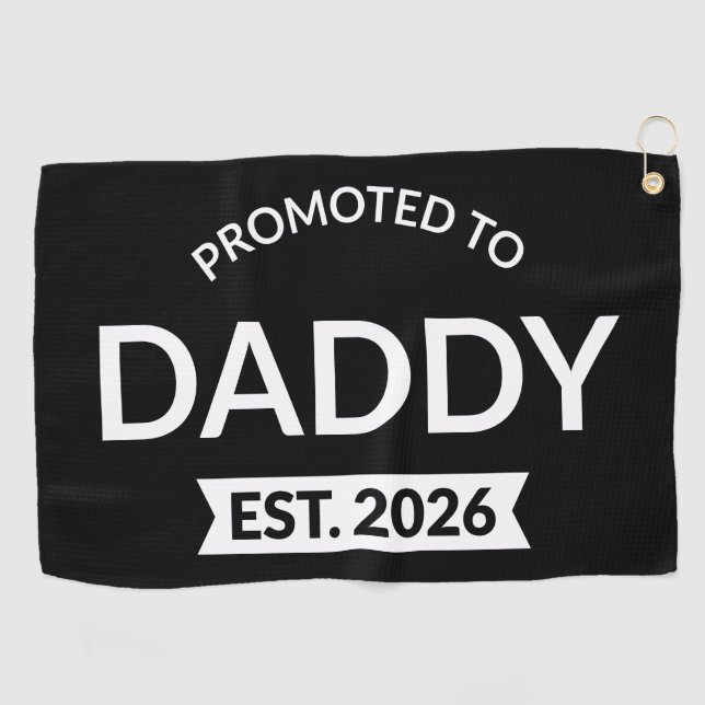 Toalla De Golf Promoted To Daddy Est. 2026 II (Horizontal)