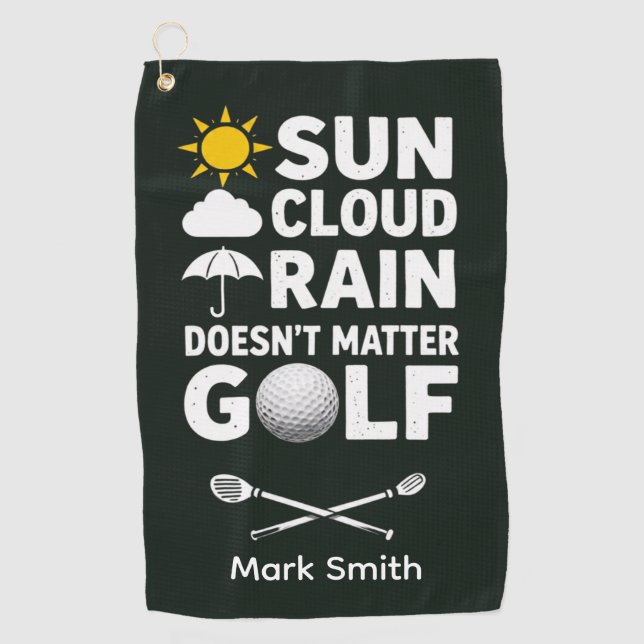 Toalla De Golf Pronóstico de Golf para Golfista (Anverso)