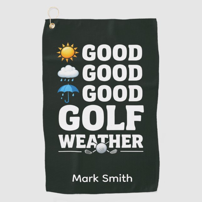 Toalla De Golf Pronóstico de Golf para Golfista (Anverso)