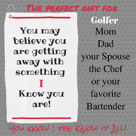 Toalla De Golf Puedes creer, pero sé ingenioso humorístico