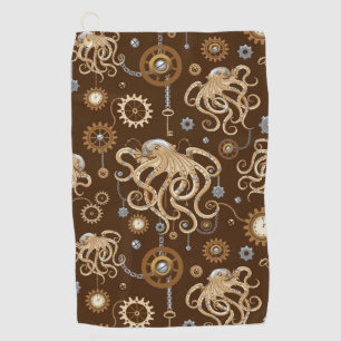 Toalla De Golf Pulpo Steampunk Retro Fantasía Mecánica