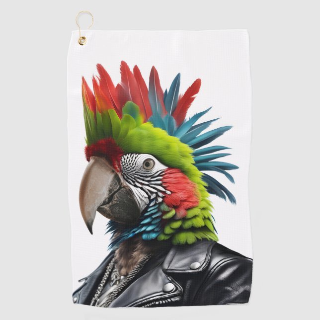 Toalla De Golf Punk Parrot (Anverso)