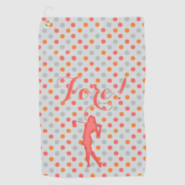 Toalla De Golf Puntos del Polka Golf para las Damas