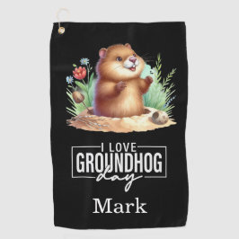 Toalla de golf Punxsutawney Phil Groundhog Day