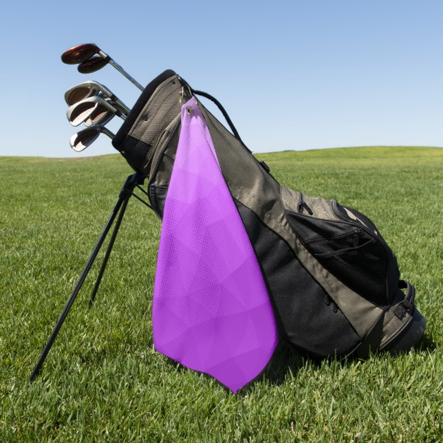 Toalla De Golf Purple laveneder gradient geometric mesh pattern (Verde)