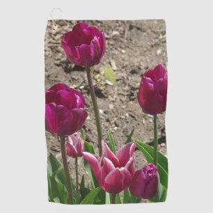 Toalla de golf Purple Tulips