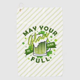 Toalla De Golf Que tu vaso esté lleno de cerveza verde St. Patric