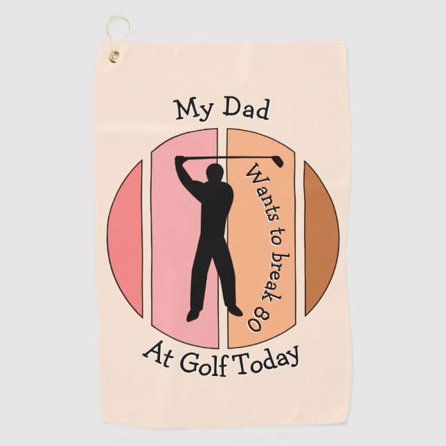 Toalla De Golf Quiero romper mi puntaje en Golf Towel (Anverso)