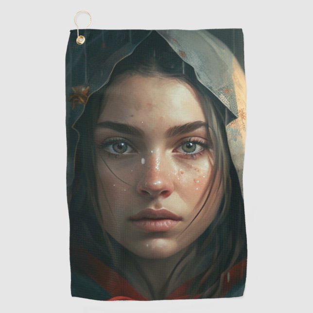 Toalla De Golf Rain hood girl (Anverso)