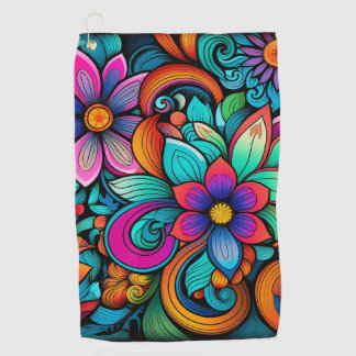 Toalla de golf Rainbow Floral
