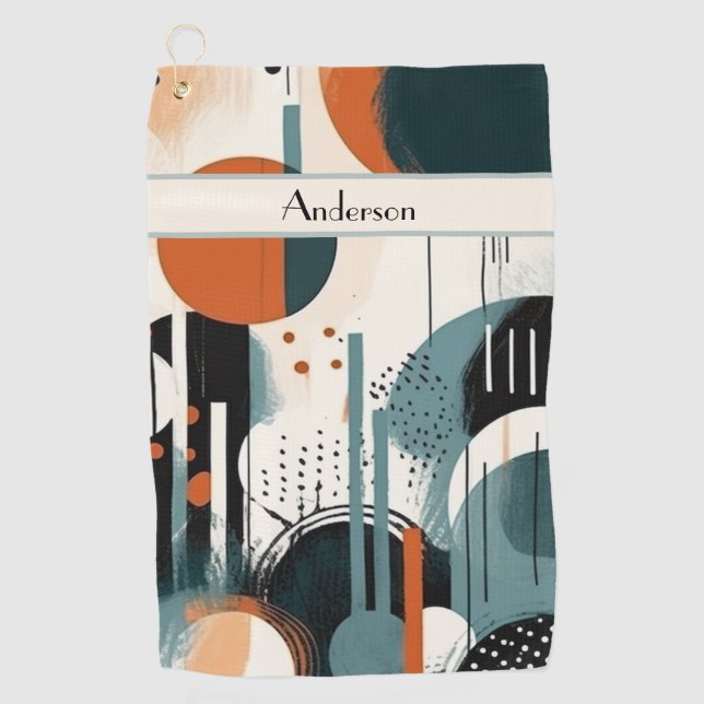 Toalla De Golf Ranura de Scandi, personalizado (Anverso)