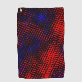 Toalla De Golf Rasgos cruzados de rojo y azul
