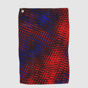 Toalla De Golf Rasgos cruzados de rojo y azul