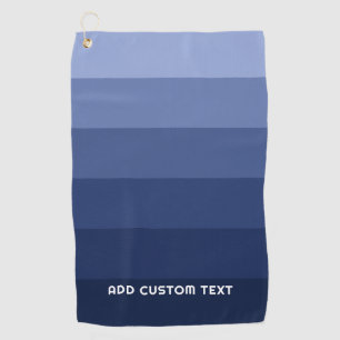 Toalla De Golf Rayas Azules Retro con Nombre Simple Sans Serif