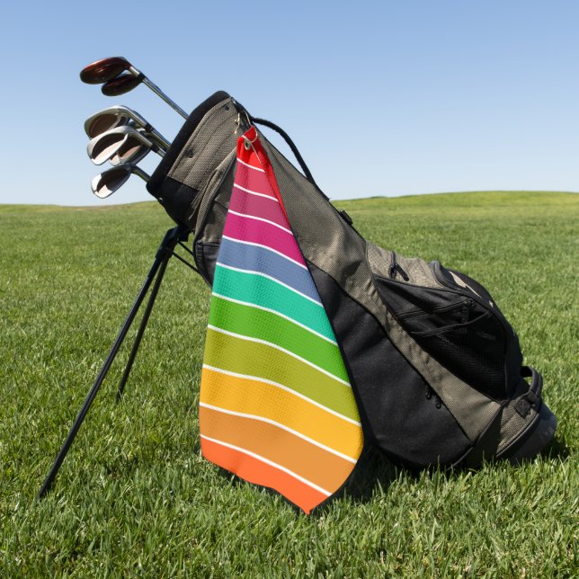 Toalla De Golf Rayas de arte pop (Verde)