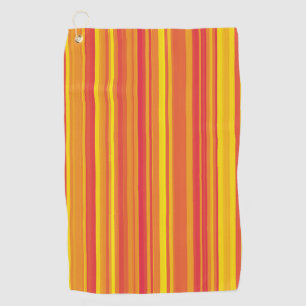 Toalla De Golf Rayas Naranjas Rojas Amarillas