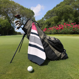 Toalla De Golf Rayas Pastel Azul Rosa