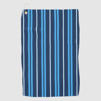Toalla De Golf Rayas verticales azules de ancho variable