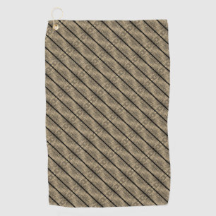Toalla De Golf Rayas y separadores marrones de color negro o ajed