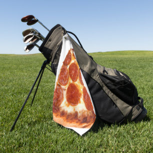 Toalla De Golf rebanada de pizza de pepperoni clásica de Slippery