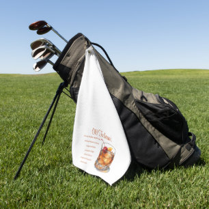 Toalla De Golf Receta vieja de bebida a la moda