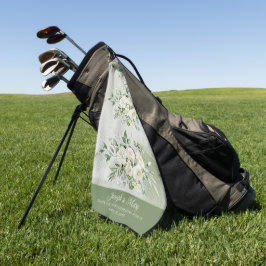 Toalla De Golf Recuerdos Botánicos para Boda de Primavera en Camp