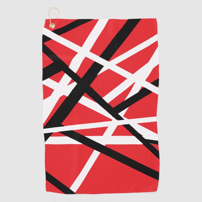 Toalla De Golf red, black, and white graphic (Anverso)
