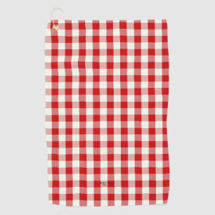 Toalla De Golf Red Gingham Plaid