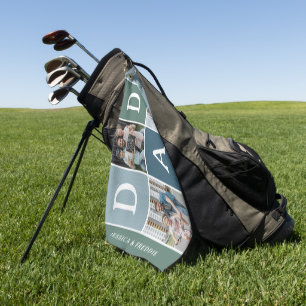 Toalla De Golf Regalo de 3 Fotos 'Papá' Moderno