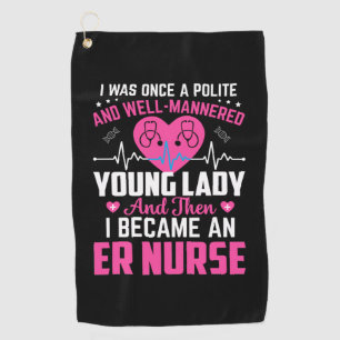 Toalla De Golf Regalo De Enfermería Que Una Vez Fui La Enfermera